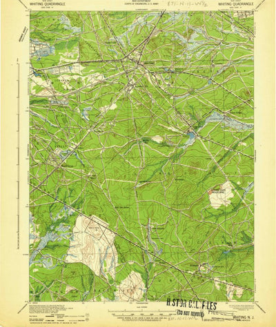 United States Geological Survey Whiting, NJ (1942, 62500-Scale) digital map