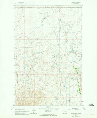 United States Geological Survey Whitlash, MT (1962, 24000-Scale) digital map