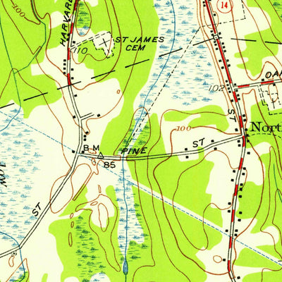 United States Geological Survey Whitman, MA (1948, 24000-Scale) digital map