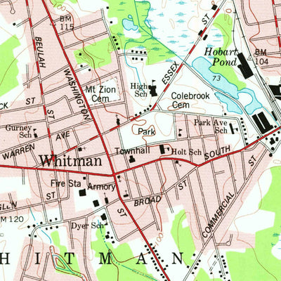 United States Geological Survey Whitman, MA (1977, 24000-Scale) digital map
