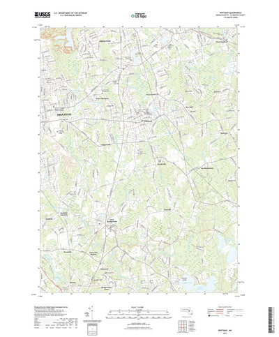 United States Geological Survey Whitman, MA (2021, 24000-Scale) digital map