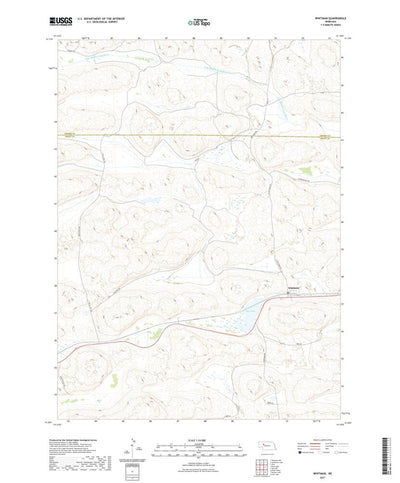 United States Geological Survey Whitman, NE (2021, 24000-Scale) digital map