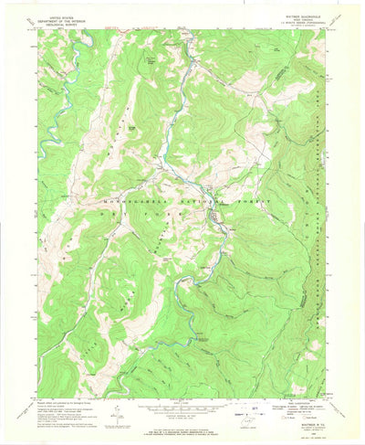 United States Geological Survey Whitmer, WV (1968, 24000-Scale) digital map