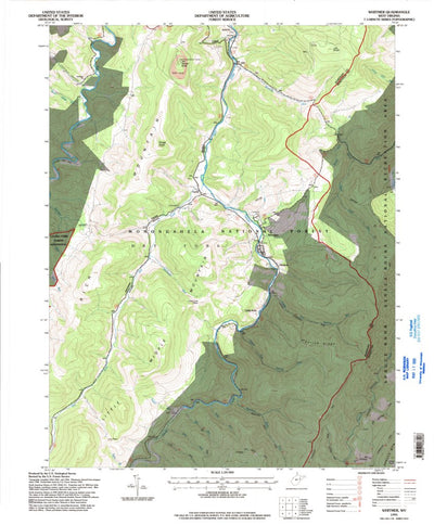 United States Geological Survey Whitmer, WV (1995, 24000-Scale) digital map