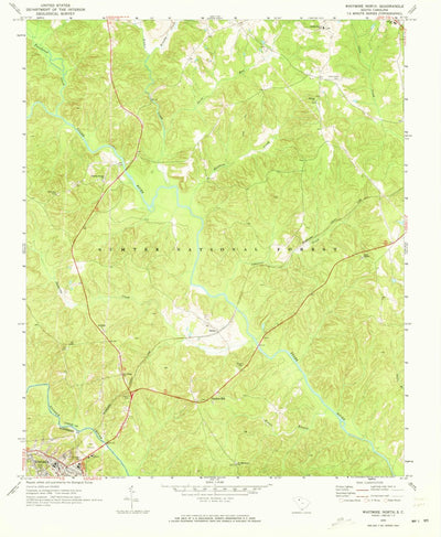 United States Geological Survey Whitmire North, SC (1970, 24000-Scale) digital map