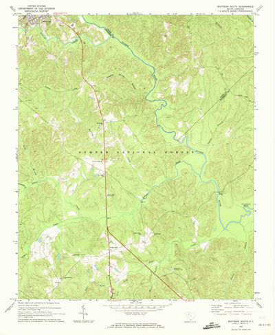 United States Geological Survey Whitmire South, SC (1969, 24000-Scale) digital map