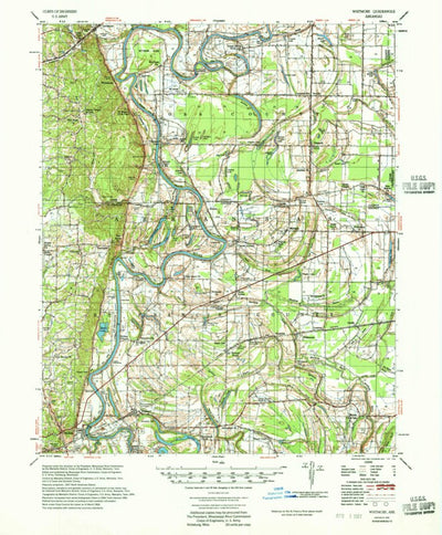 United States Geological Survey Whitmore, AR (1956, 62500-Scale) digital map