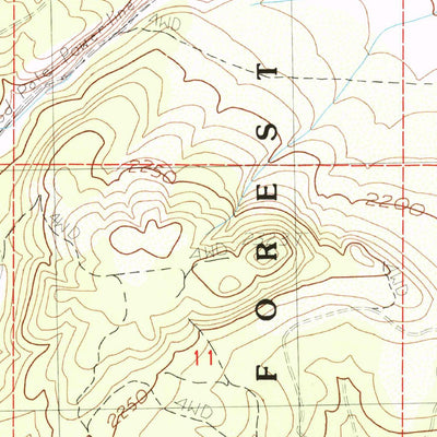 United States Geological Survey Whitmore Hot Springs, CA (1983, 24000-Scale) digital map