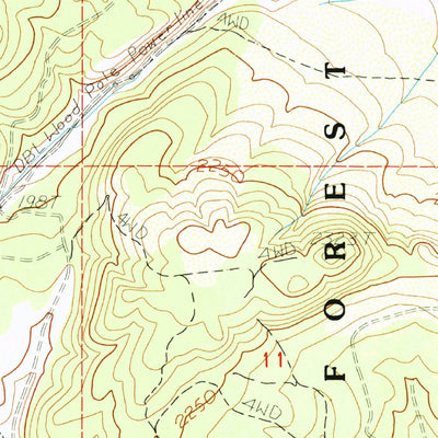 United States Geological Survey Whitmore Hot Springs, CA (1990, 24000-Scale) digital map