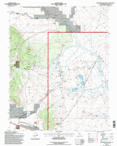 United States Geological Survey Whitmore Hot Springs, CA (1994, 24000-Scale) digital map