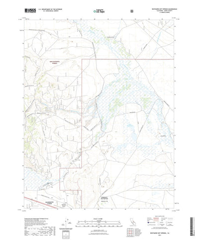 United States Geological Survey Whitmore Hot Springs, CA (2021, 24000-Scale) digital map