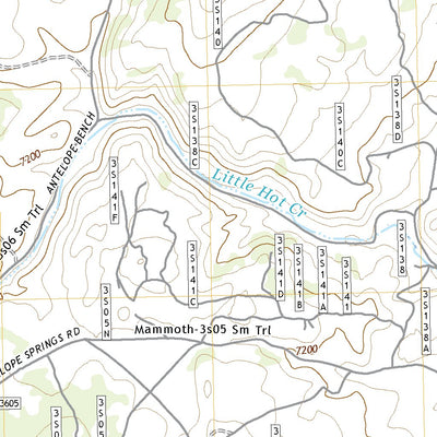 United States Geological Survey Whitmore Hot Springs, CA (2021, 24000-Scale) digital map