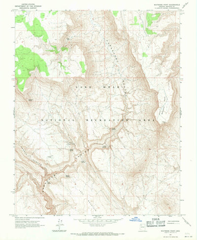 United States Geological Survey Whitmore Point, AZ (1967, 24000-Scale) digital map