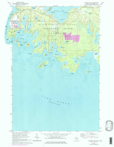 United States Geological Survey Whitney Bay, MI (1964, 24000-Scale) digital map