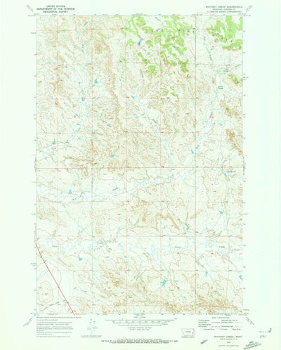 United States Geological Survey Whitney Creek, MT (1969, 24000-Scale) digital map