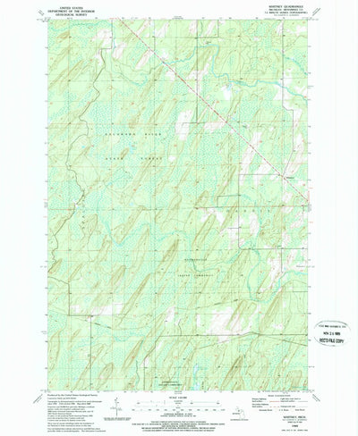 United States Geological Survey Whitney, MI (1989, 24000-Scale) digital map