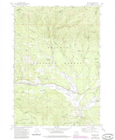 United States Geological Survey Whitney, OR (1972, 24000-Scale) digital map