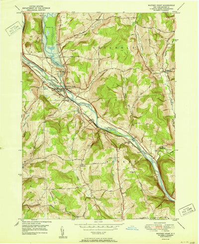 United States Geological Survey Whitney Point, NY (1951, 24000-Scale) digital map