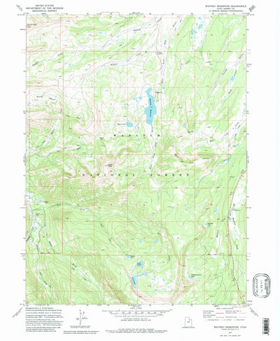United States Geological Survey Whitney Reservoir, UT (1972, 24000-Scale) digital map