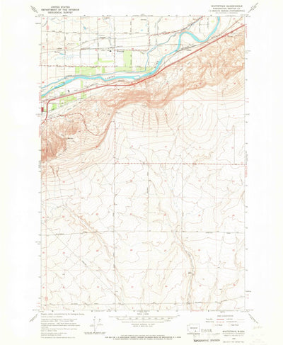 United States Geological Survey Whitstran, WA (1965, 24000-Scale) digital map