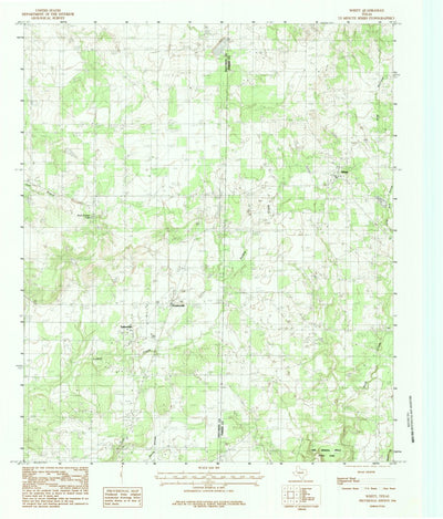 United States Geological Survey Whitt, TX (1984, 24000-Scale) digital map