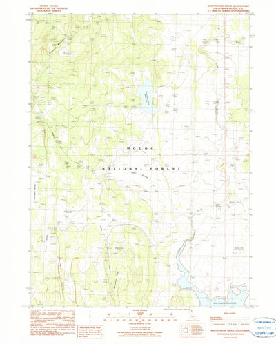 United States Geological Survey Whittemore Ridge, CA (1990, 24000-Scale) digital map