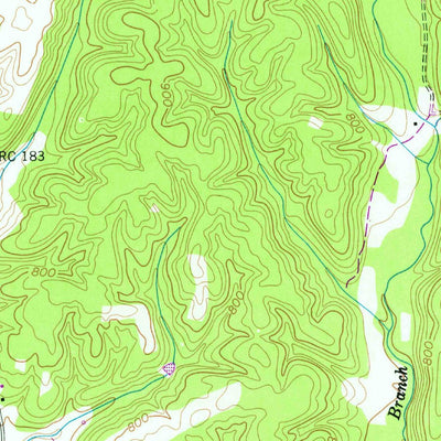 United States Geological Survey Whitten, TN-AL (1951, 24000-Scale) digital map