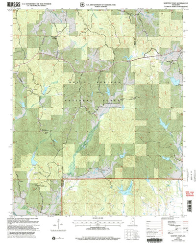 United States Geological Survey Whitten Town, MS (2000, 24000-Scale) digital map