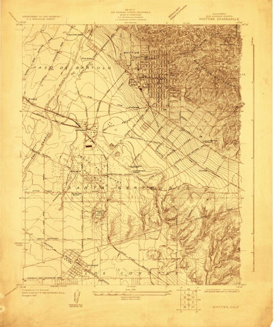 United States Geological Survey Whittier, CA (1923, 24000-Scale) digital map