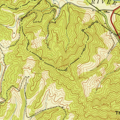United States Geological Survey Whittier, NC (1941, 24000-Scale) digital map