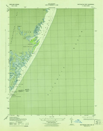 United States Geological Survey Whittington Point, MD-VA (1943, 31680-Scale) digital map