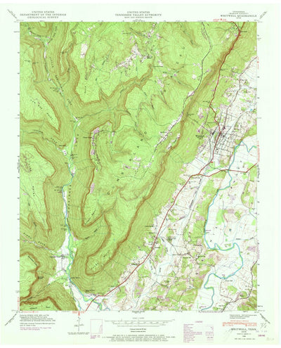 United States Geological Survey Whitwell, TN (1946, 24000-Scale) digital map