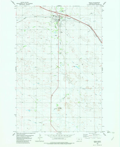 United States Geological Survey Wibaux, MT (1982, 24000-Scale) digital map