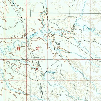 United States Geological Survey Wibaux, MT-ND (1981, 100000-Scale) digital map