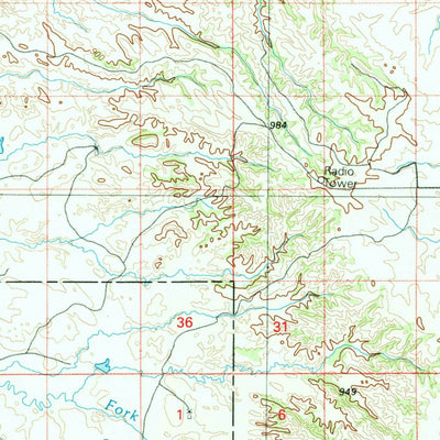 United States Geological Survey Wibaux, MT-ND (1981, 100000-Scale) digital map