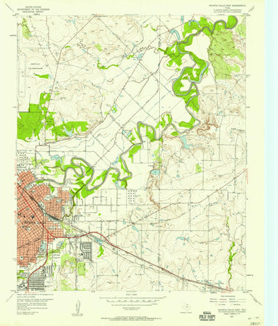 United States Geological Survey Wichita Falls East, TX (1957, 24000-Scale) digital map