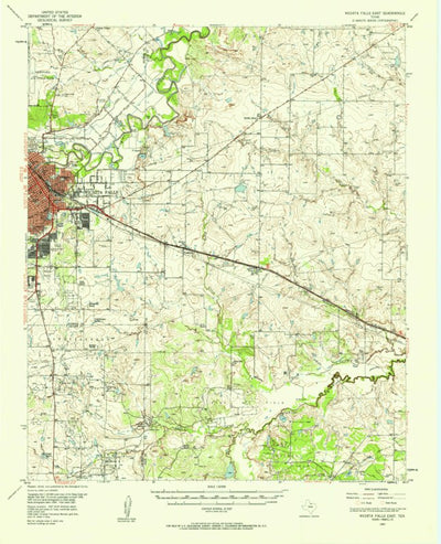 United States Geological Survey Wichita Falls East, TX (1957, 62500-Scale) digital map