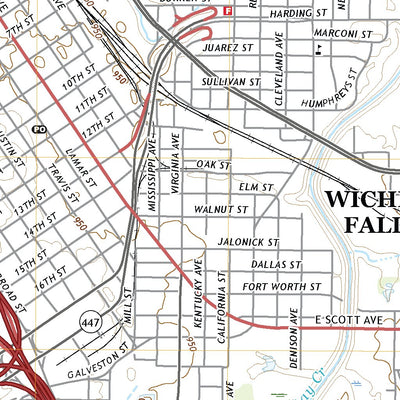 United States Geological Survey Wichita Falls East, TX (2022, 24000-Scale) digital map