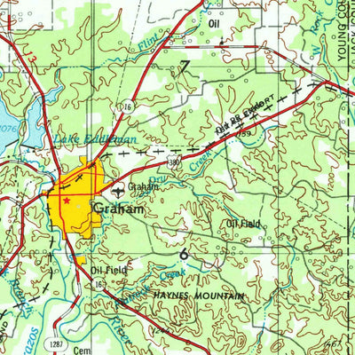 United States Geological Survey Wichita Falls, TX-OK (1954, 250000-Scale) digital map