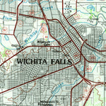 United States Geological Survey Wichita Falls, TX-OK (1985, 100000-Scale) digital map