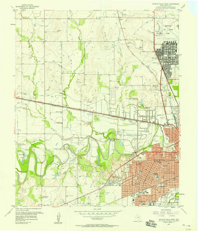 United States Geological Survey Wichita Falls West, TX (1957, 24000-Scale) digital map