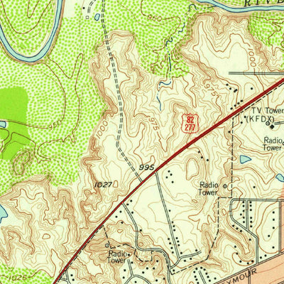 United States Geological Survey Wichita Falls West, TX (1957, 24000-Scale) digital map