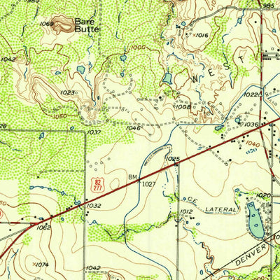 United States Geological Survey Wichita Falls West, TX (1957, 62500-Scale) digital map