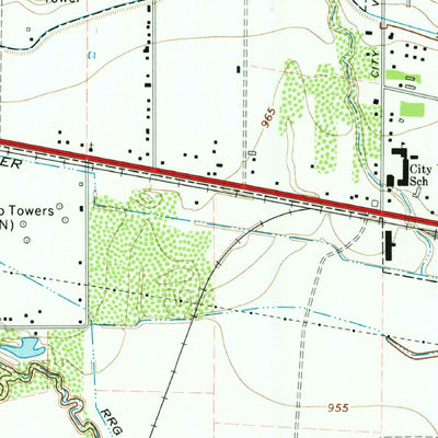 United States Geological Survey Wichita Falls West, TX (1972, 24000-Scale) digital map