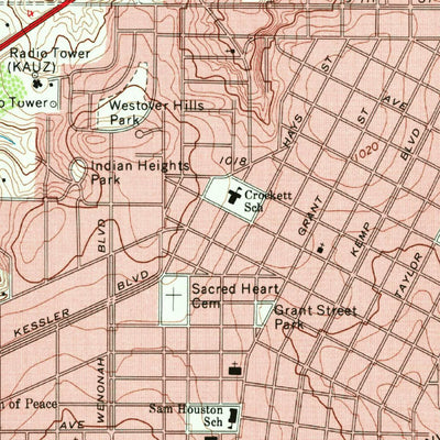 United States Geological Survey Wichita Falls West, TX (1972, 24000-Scale) digital map