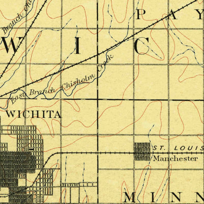 United States Geological Survey Wichita, KS (1889, 125000-Scale) digital map