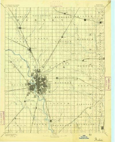 United States Geological Survey Wichita, KS (1894, 125000-Scale) digital map