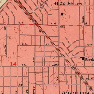 United States Geological Survey Wichita West, KS (1956, 24000-Scale) digital map