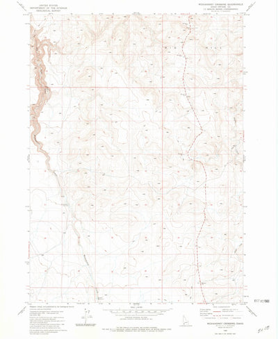 United States Geological Survey Wickahoney Crossing, ID (1980, 24000-Scale) digital map