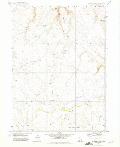 United States Geological Survey Wickahoney Point, ID (1972, 24000-Scale) digital map